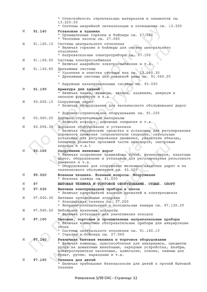 Изменение 5/99 ОКС (страница 12)