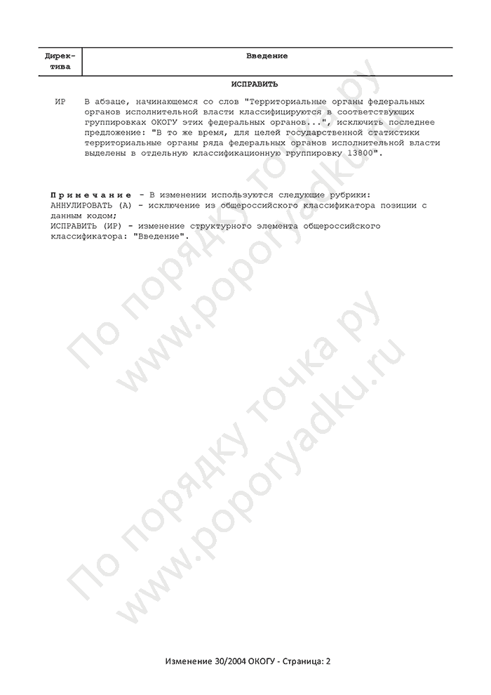 Изменение 30/2004 ОКОГУ (страница 2)