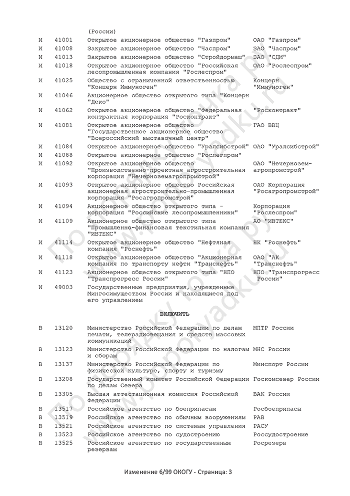 Изменение 6/99 ОКОГУ (страница 3)