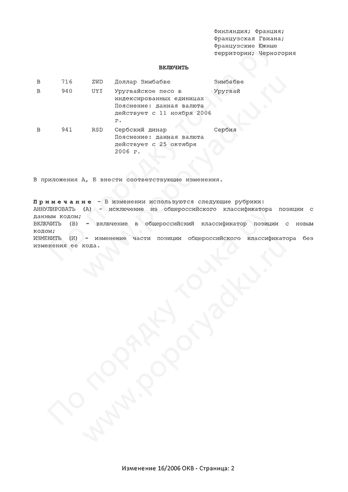 Изменение 16/2006 ОКВ (страница 2)
