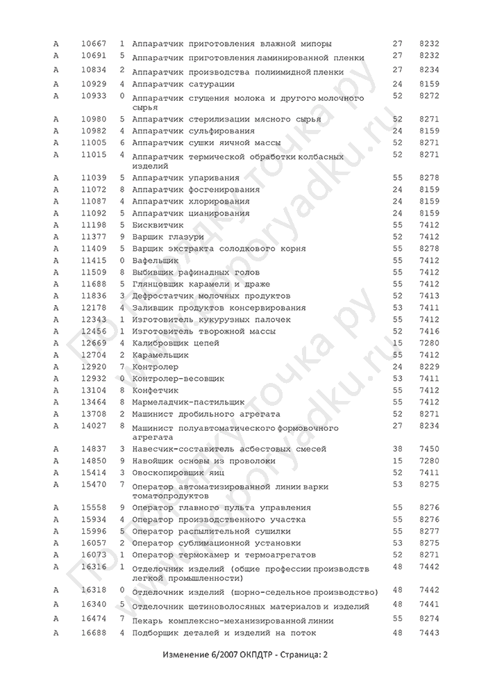 Изменение 6/2007 ОКПДТР (страница 2)