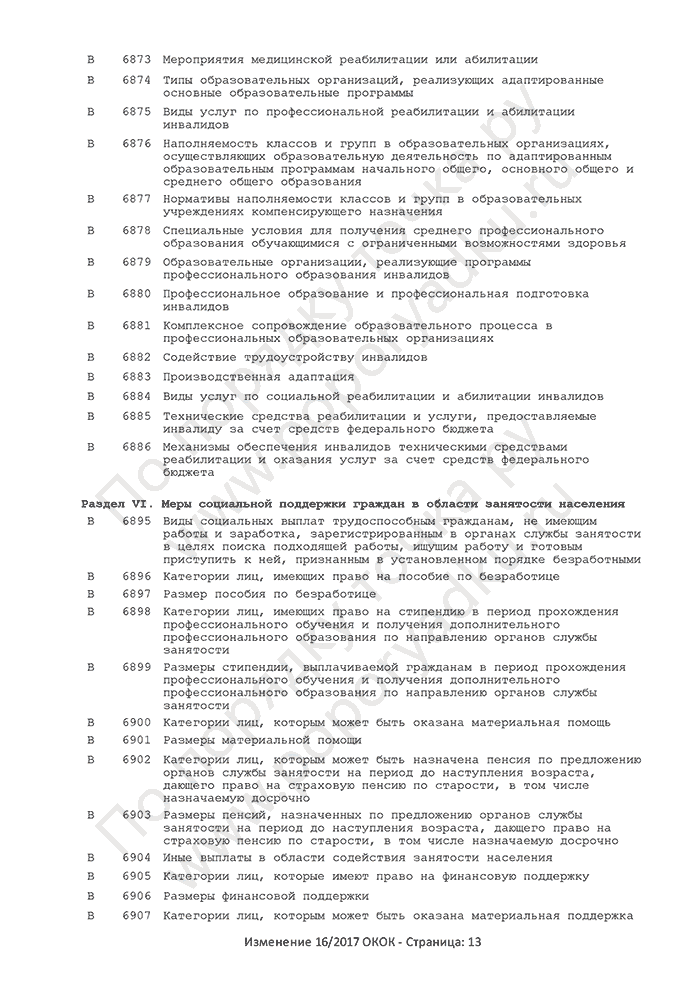 Изменение 16/2017 ОКОК (страница 13)