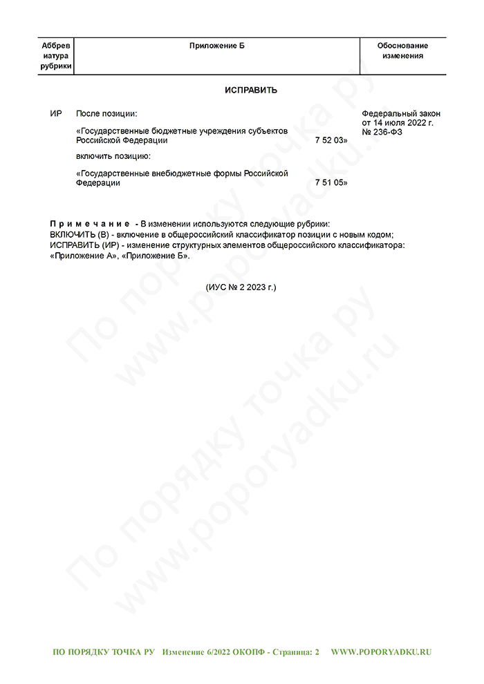 Изменение 6/2022 ОКОПФ (страница 2)