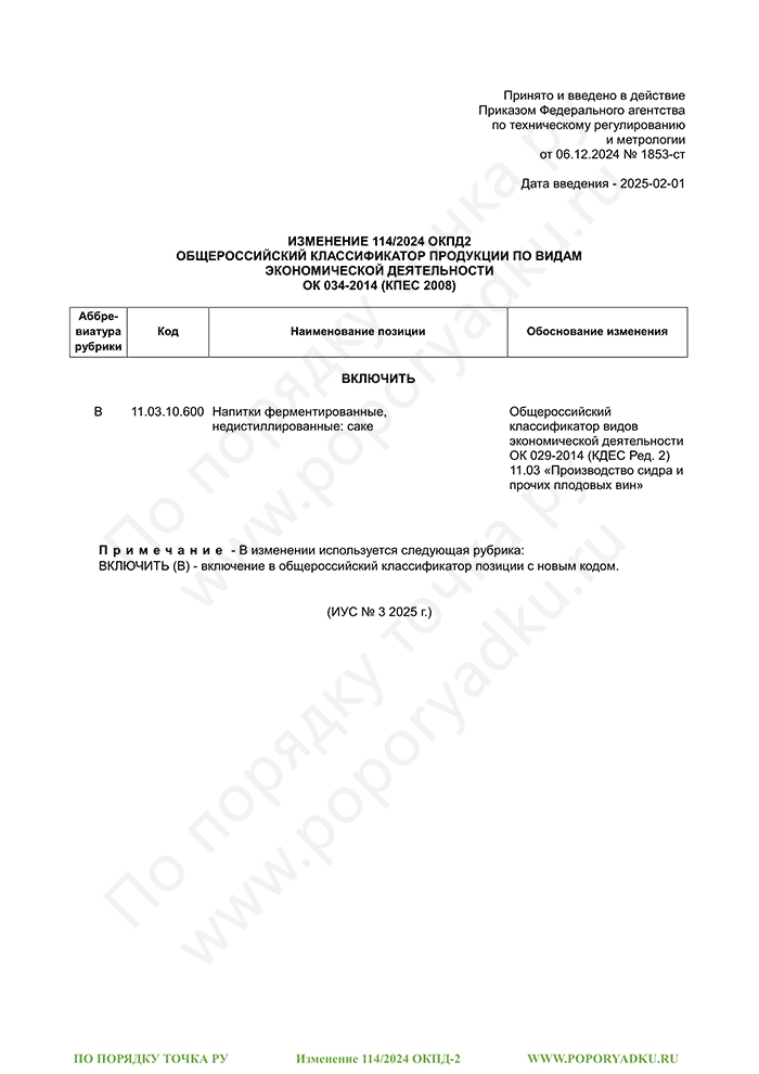 Изменение 114/2024 ОКПД-2