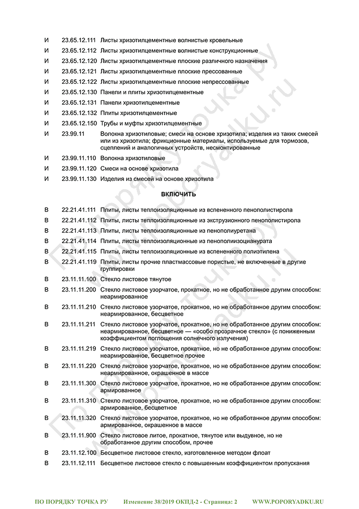Изменение 38/2019 ОКПД-2 (страница 2)
